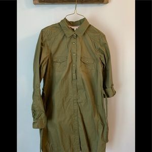Sonoma army green shirt dress